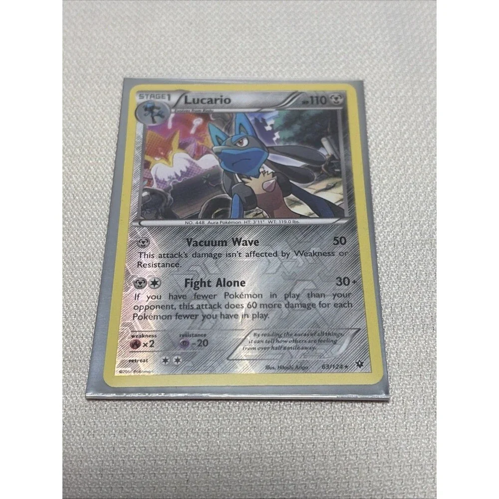 Lucario 63/124 Rare Reverse Holo Fates Collide 2016 Pokemon TCG in sleeve NM